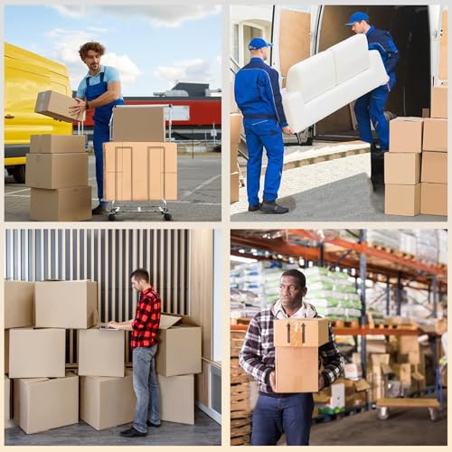 HDYZJQ 2 3 Layer Large Carton Storage Rack, Mobile Carton Cart for Organizing Shipping Boxes/Mailing Packing/Cardboard Box/Corrugated Carton, Space Save(3 Tier)