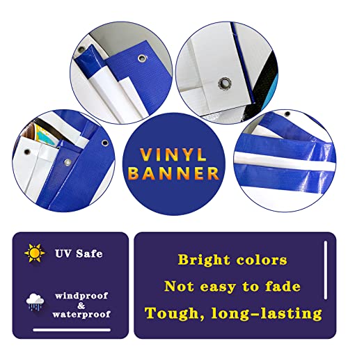 Custom 13oz Vinyl Banner and Signs Customized Personalized with Photo Text Print for Graduation Business Baby Shower Perfect for Outside Indoor Parties 5'x30'