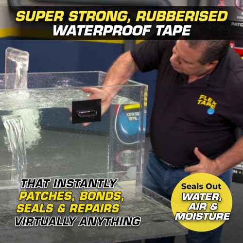 Flex Tape Strong Rubberized Waterproof Tape, Clear, 4 in x 25 ft, 1-Pack