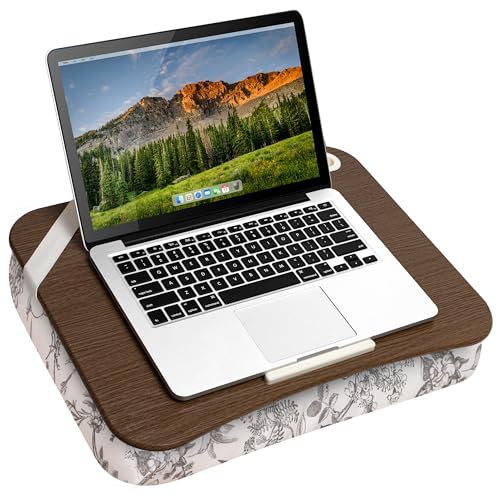 LAPGEAR Designer Lap Desk – Hummingbird Toile, Fits 15.6” Laptops