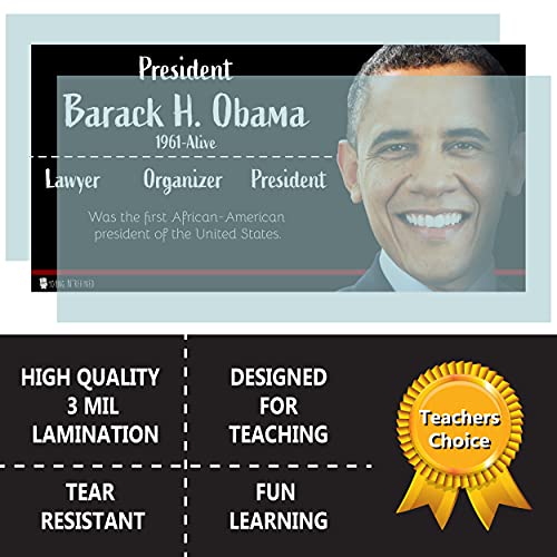 Young N Refined Black Heroes Poster bulletin board set, 9 charts pack Laminated thick 3 mil (18x36)