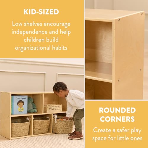 Back2School Express Sleekline 5-Compartment Cabinet, Starter, Natural