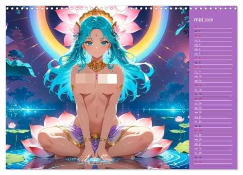 Mythes Sensuels - Déesses manga érotiques (Calendrier mural 2026 DIN A3 vertical), CALVENDO calendrier mensuel: Douze déesses manga érotiques se ... les amateurs de beauté et d'imaginaire.