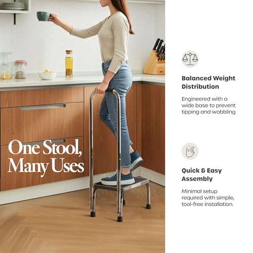 Step Stool with Handle for Adults