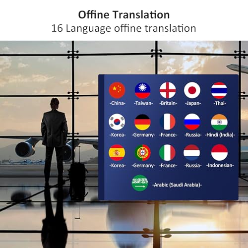 Language Translator Device No WiFi Needed, 138 Languages Two Way Real-Time Voice Translation with 3”HD Touch Screen, Instant Translator Support Offline/Recording/Photo Translation for Travel Business