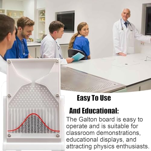 TsoLay 12 * 18cm Galton Board Experiment Model, Desk Galton Board with Bell Curve, Effective Statistical Law Demonstration, Enhance Learning, for Physics Lab Teaching and Random Distribution Learning