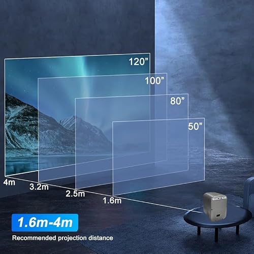 GVRMLDF Projector 1080P Home Theater Projetor Audio Projectors for Playing Video Outdoor Movi