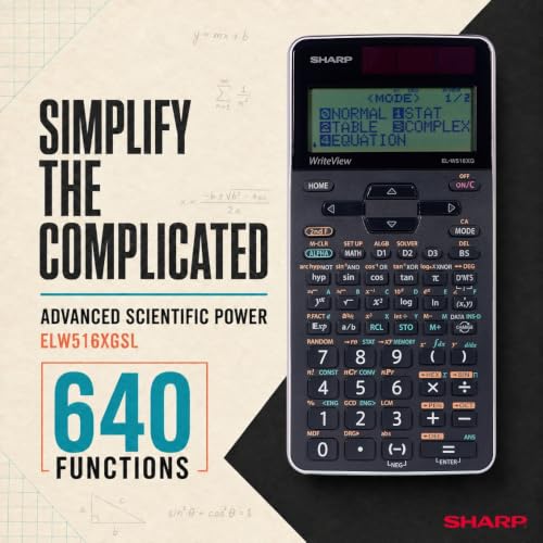 Sharp ELW516XGSL WriteView Scientific Calculator with 640 Functions