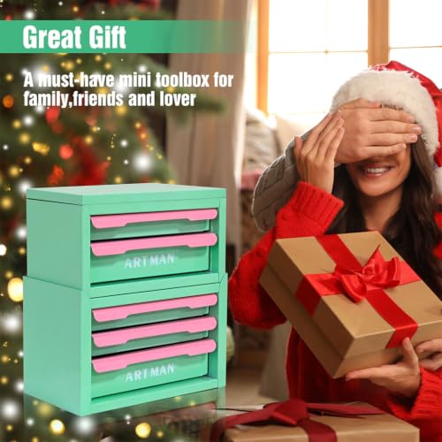 AMZXPLORE 2+3 Layers Stackable Desk Organizer, Steel Storage Box