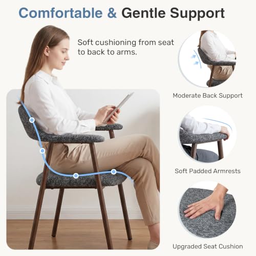 DUMOS Waiting Room Chairs Set of 2, Office Reception Seating Chair No Wheel