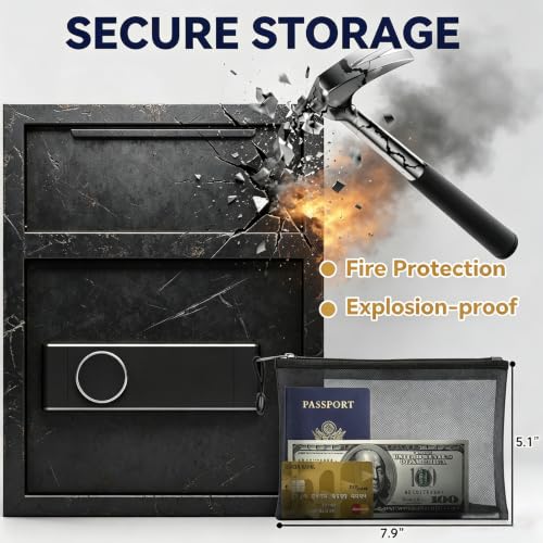 BUTISOW 2.8 Cub Depository Drop Safe for Business with Drop Slot