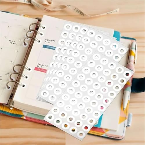Hole Reinforcement Stickers Labels Self-Adhesive White Hole Reinforcement Stickers,1/4In Diameter Hole Punch Reinforcement Labels for School, Family, 5000Pcs