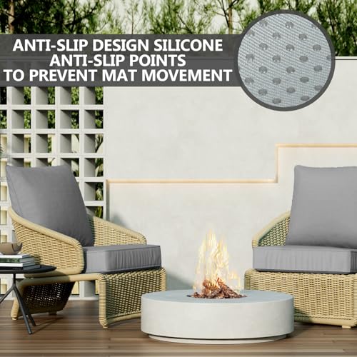 22" x 22" x 6" Outdoor Deep Seat Cushions Set - 6 Set Waterproof & Fade Resistant Patio Furniture Replacement Cushions, Non-Slip Outdoor Cushions Fit Loveseats, Couches, Chairs, and Sofas.