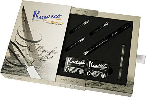 Kaweco Cali-BK Calligraphy Set, Black, 0.05, 0.069, 0.09, 0.09, 0.09 inches (1.1/1.5/1.9/2.3 mm), Genuine Imported