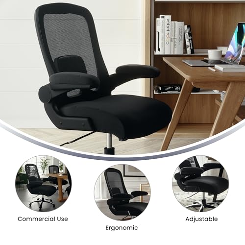 Flash Furniture Big & Tall Mesh Swivel Office Chair, Black