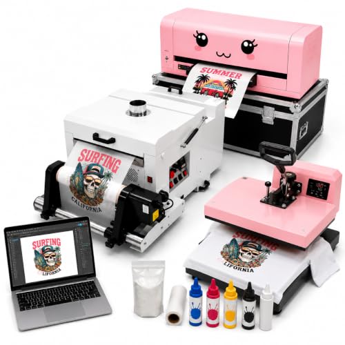 upcheirna 13" Industrial DTF Printer Bundle with Computer & Heat Press