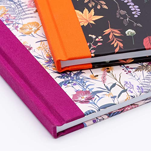 Pukka Pad, Bloom A4 Visitors Book – 96 Pages with 768 Entry Spaces – Includes Record Date, Name, Address, and Comment Fields – 120 GSM Paper – Black
