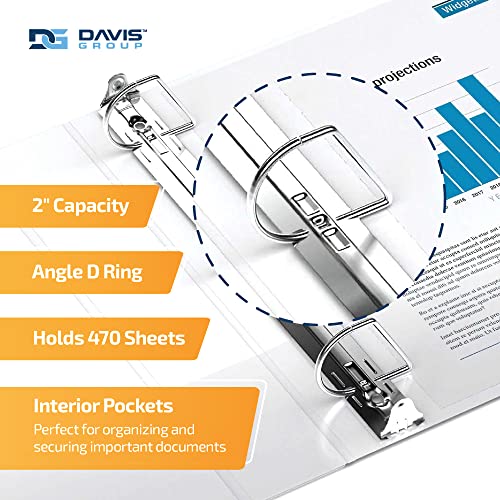 QuickFit 3-Ring Binder with Clear-View Cover, 2" D Rings, 6 Pack