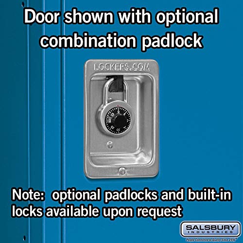 Salsbury Industries 61155BL-U Single Tier 12-Inch Wide 5-Feet High 15-Inch Deep Unassembled Standard Metal Locker, Blue