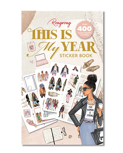 Rongrong This is My Year Planner Stickers Book for Planners, Calendars and Journals – Aesthetic Premium Quality Stickers to Help Motivate You to Achieve Your Dreams – Scrapbook Accessories – 21 Pages