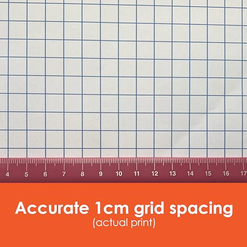 Geyer Instructional Products - 36" x 120" Large Graph Paper Roll, 1cm Blue Grid, Ideal for School Classroom Graphing, Designing Blueprints and Floorplans, Tabletop Gaming and Custom Mapping