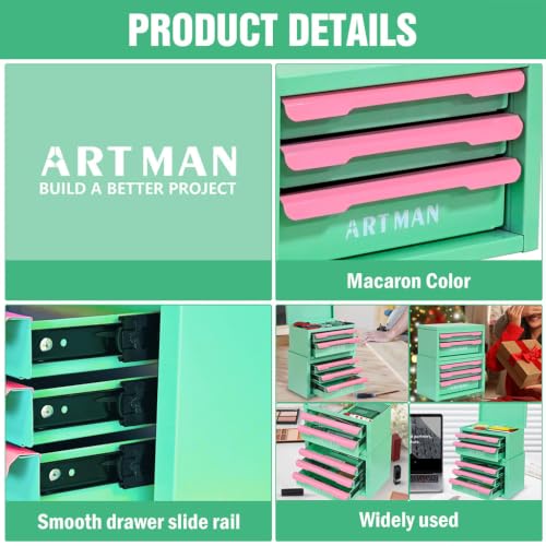 AMZXPLORE 2+3 Layers Stackable Desk Organizer, Steel Storage Box