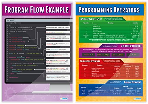 Computer Programming Classroom Posters, Set of 9, EXTRA LARGE 33" x 23.5"