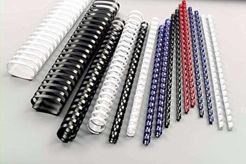 GBC CombBind Binding Combs, 45 mm, 390 Sheet Capacity, A4, 21 Ring, Black, Pack of 50, 4028186