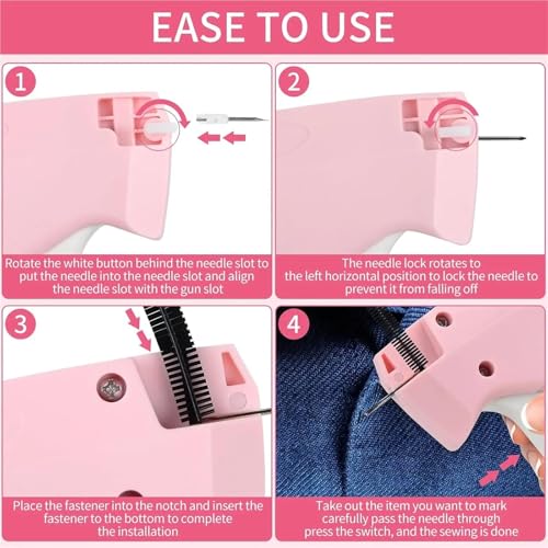 Standard Retail Tag Labeling Gun Kit with 5 Needles 1000 Micro Fasteners for Clothing Store Warehouse Consignment