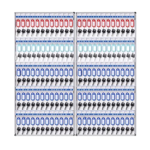 KK-GAL Key Storage Lock Box, Key Holder Storage Lockbox for Office, Security Storage Box for Keys, Aluminum Alloy Key Holder Wall Mount Cabinet, Security Key Lockbox for Valets,120 bits