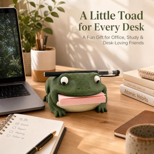 FKSWSQY Toad Sticky Note Holder, 3D Printed Desk Organizer