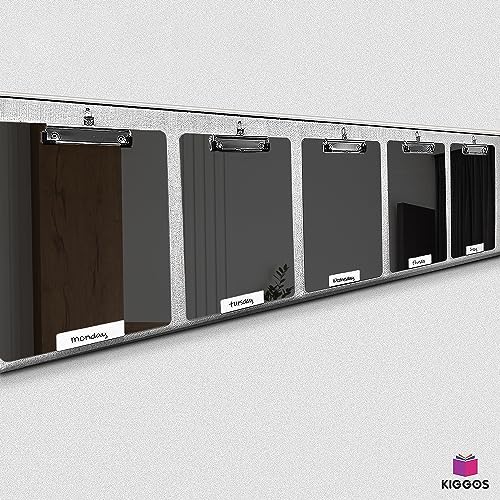 KIGGOS Acrylic Clipboards 12.5 x 9, Black 25 Pack Letter Size Clip Boards with Low Profile Metal Clips, Hold up to 100 Sheets, Lightweight Set for Classroom, School, Office and Home
