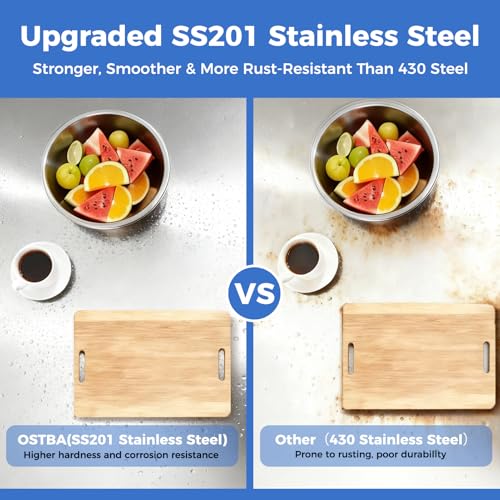 OSTBA Stainless Steel Prep Table 30 x 48 Inches with Backsplash
