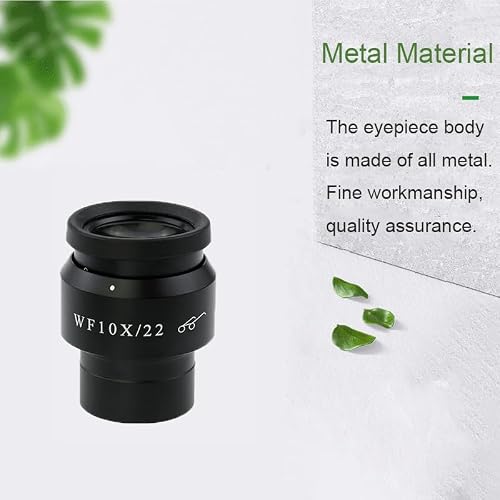 Microscope Accessories Kit WF10X Stereo Microscope Eyepiece 10X High Eye Point Eyepiece Large Field of View Adjustable Mounting Size 30MM Microscope Slides(WF10X-23mm)