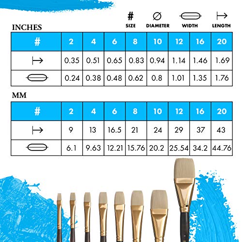 Princeton Dakota, Series 6300, Synthetic Hog Bristle All Purpose Paint Brush, Bright, 20