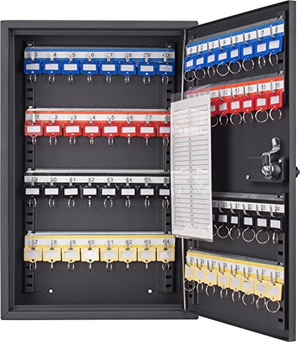 Barska Steel 64 Key Safe Cabinet with Combination/Key Lock Box