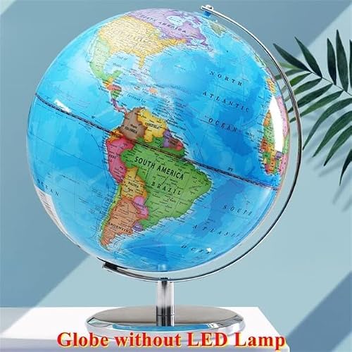POCHY Beautiful Globe 360° Rotating Globe with Stand Globes Hd Printing World Globe Sphere Diameter 7.8 Inches Geographic Globes Fine and Clear
