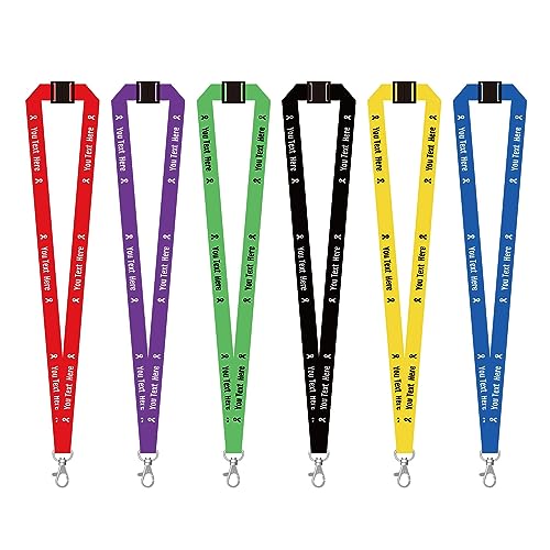 Handwerke Custom Lanyard 30/50/1000pcs personalized lanyards Print Your Logo/Photo/Text/Name/Image For Office School Event (200pcs, Lanyard2)