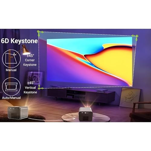 3D 4K 300inch Cinema Smart Android Portable LED DLP Home Theater Video Projector