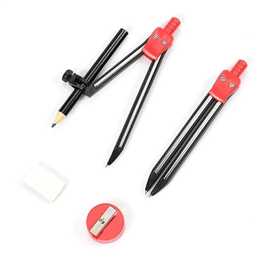 Portable Precision Protractor Drawing Triangle Eraser Compass Set Mathematics Rubber Ruler Student Supplies