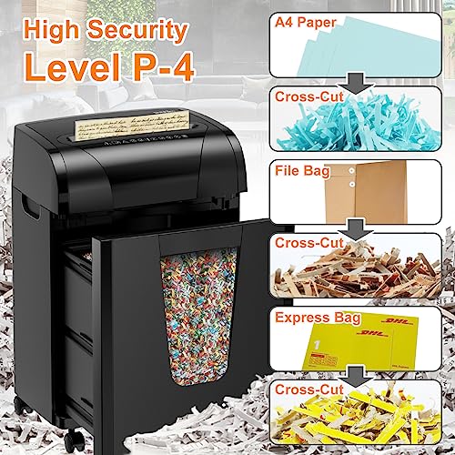 Suntiko 18-Sheet Heavy Duty Cross Cut P-4 Paper Shredder