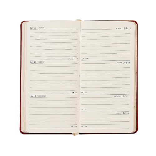 Graphic Image 2027 6"Pocket Datebook - Goatskin Leather Bound - USA
