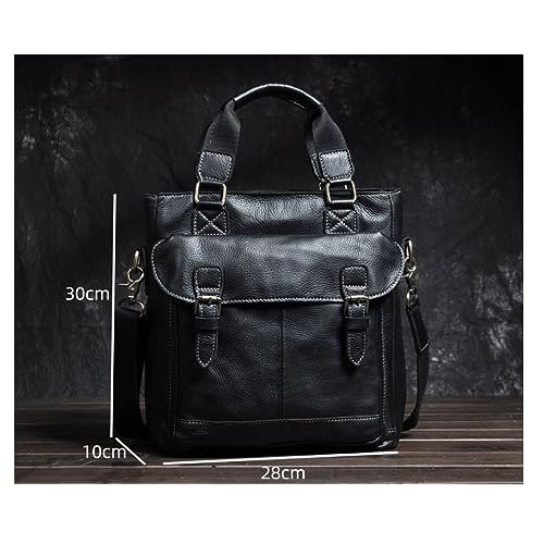 STBTOO Messenger Shoulder Bags Men's Leather Large Laptop Bags Briefcases Totes Handbags Luggage Bags