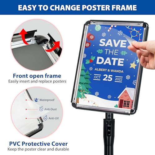 VAIIGO 4Pack 11x17 Sign Stand - Adjustable Floor Standing Sign Holder