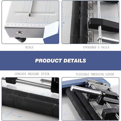 TREEYX Electric Paper Book Stapler Creaser, A3 Brochure Stapler Folding Machine, Folder Dashed Machine Flat-Clinch Automatic Machine