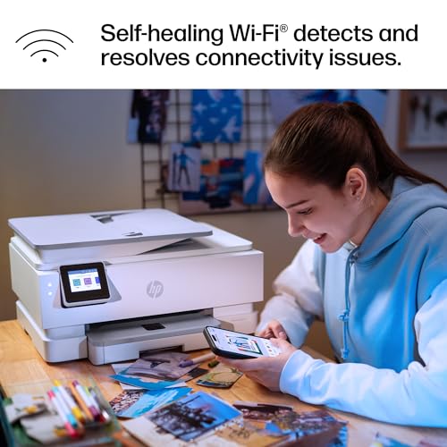 HP Envy Photo 7975 Wireless Color Inkjet Photo Printer, Print, scan, Copy, Easy Setup, Mobile Printing, Best-for-Home, 3 Month Instant Ink Trial Included, AI-Enabled (B63K3A)
