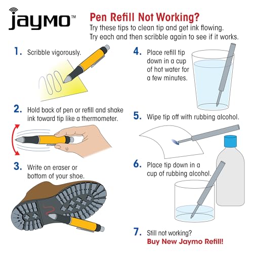 Replacement for Lamy M16 1200150 - Ballpoint Pen Refill - 24 Black