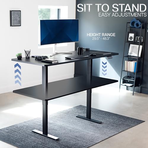 VIVO Black 71 x 30 in Standing Desk, DESK-KIT-E2B71B