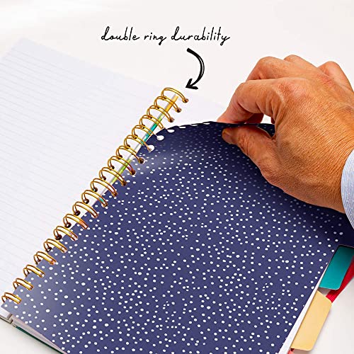 Pukka Pad, Carpe Diem 5-Subject Double Spiral Bound Notebook 3-Pack with Repositionable Dividers - 200 Pages of 80GSM Paper with Perforated Edges – Floral Love, B5 10 X 7in