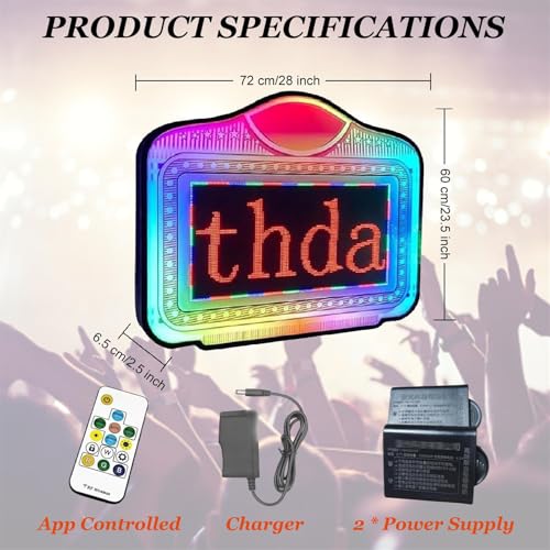 Bottle Presenter For Night Club, Scrolling Color Letter Billboard, Led Letter Bottle Presenter, Bottle Service Sign With App Programmable,Remote Control/App Edit Your Own Rolling Message